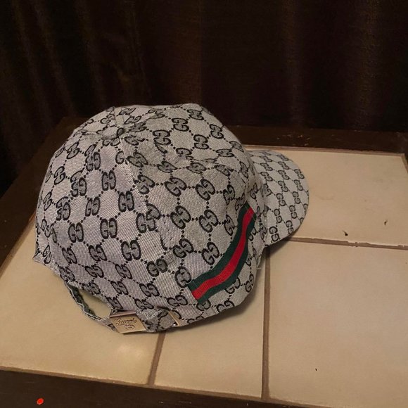 Original GG canvas baseball hat with web - Picture 4 of 8